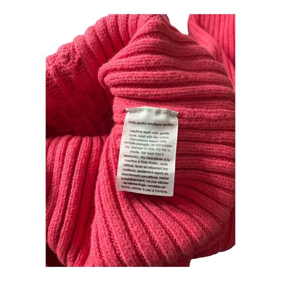 Tommy Hilfiger pink corded ribbed knit sweater crewneck 100% acrylic large - Picture 5 of 5